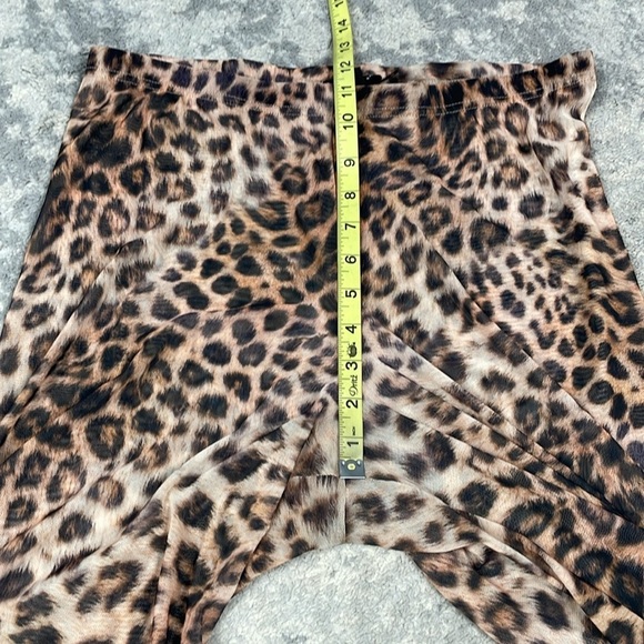 New Good American Sheer Mesh Wide Leg Pants Leopard Cover Up Club Sz M - Picture 10 of 14